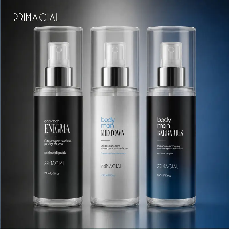 Kit Body Splash Masculino Barbarius e Midtown 200ml by Primacial - 9